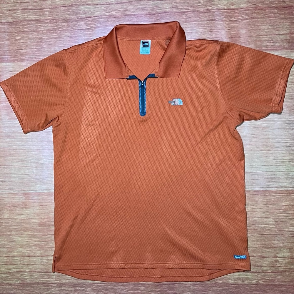 The North Face Mens XL Zip Vapor Polo Orange
